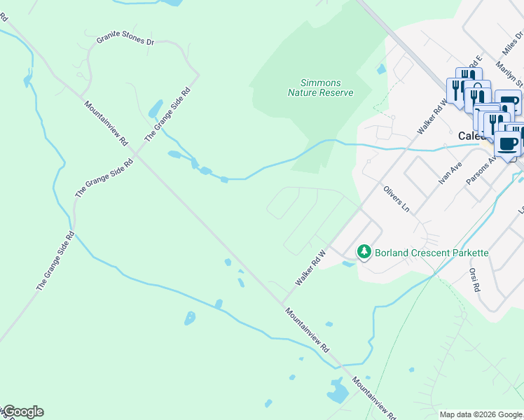 map of restaurants, bars, coffee shops, grocery stores, and more near in Caledon East
