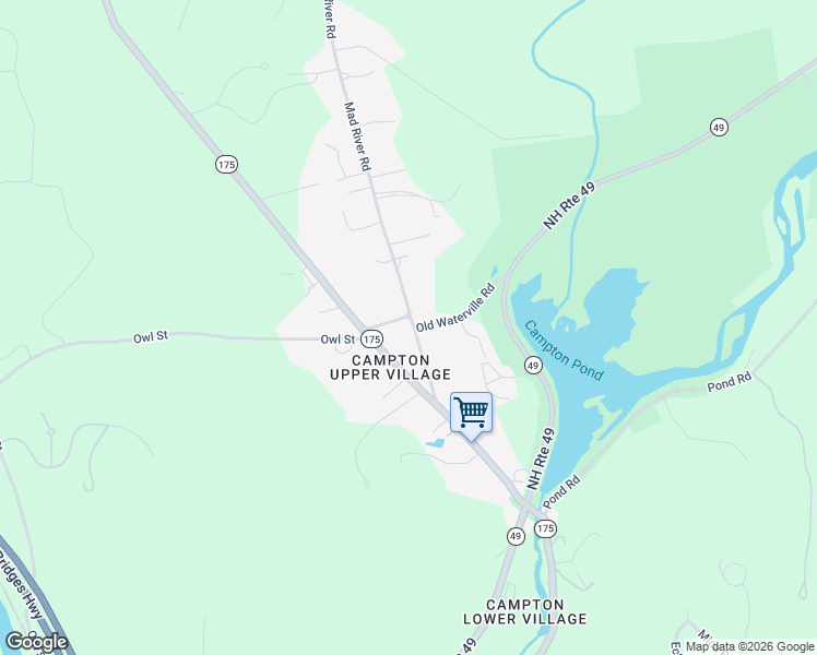 map of restaurants, bars, coffee shops, grocery stores, and more near 5 Old Waterville Road in Campton