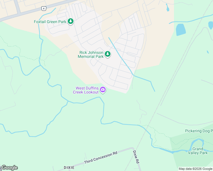 map of restaurants, bars, coffee shops, grocery stores, and more near 2489 Florentine Place in Pickering