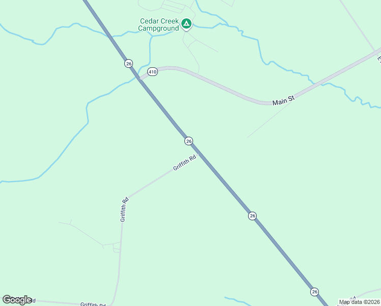 map of restaurants, bars, coffee shops, grocery stores, and more near State Highway 26 in Lowville