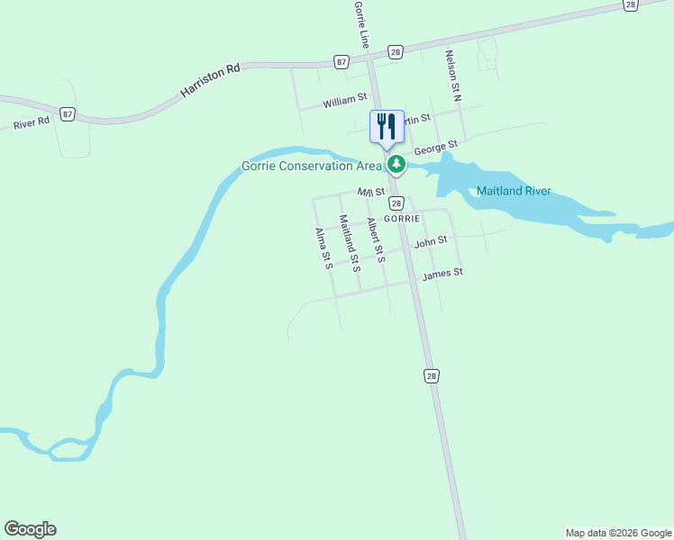 map of restaurants, bars, coffee shops, grocery stores, and more near 2020 John Street in Howick