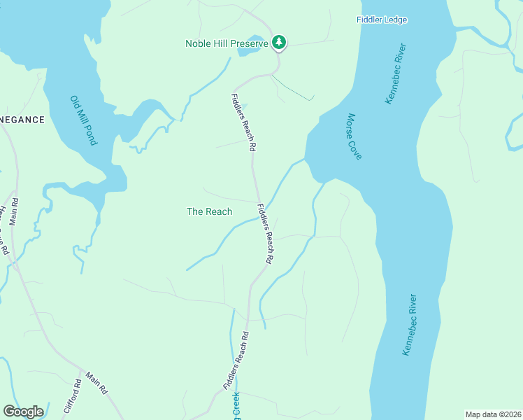 map of restaurants, bars, coffee shops, grocery stores, and more near Fiddlers Reach Road in Phippsburg