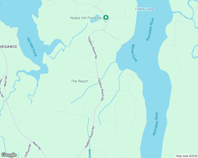 map of restaurants, bars, coffee shops, grocery stores, and more near Fiddlers Reach Road in Phippsburg