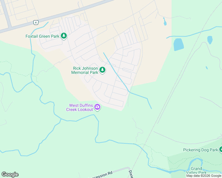 map of restaurants, bars, coffee shops, grocery stores, and more near 2426 Hibiscus Drive in Pickering