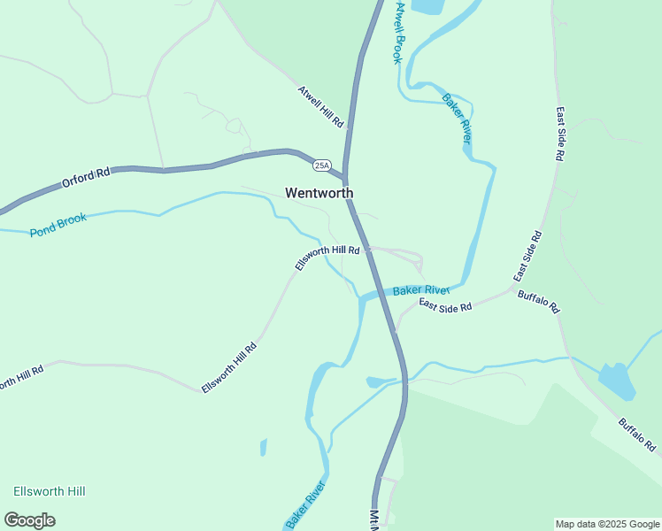 map of restaurants, bars, coffee shops, grocery stores, and more near 725 Mount Moosilauke Highway in Wentworth