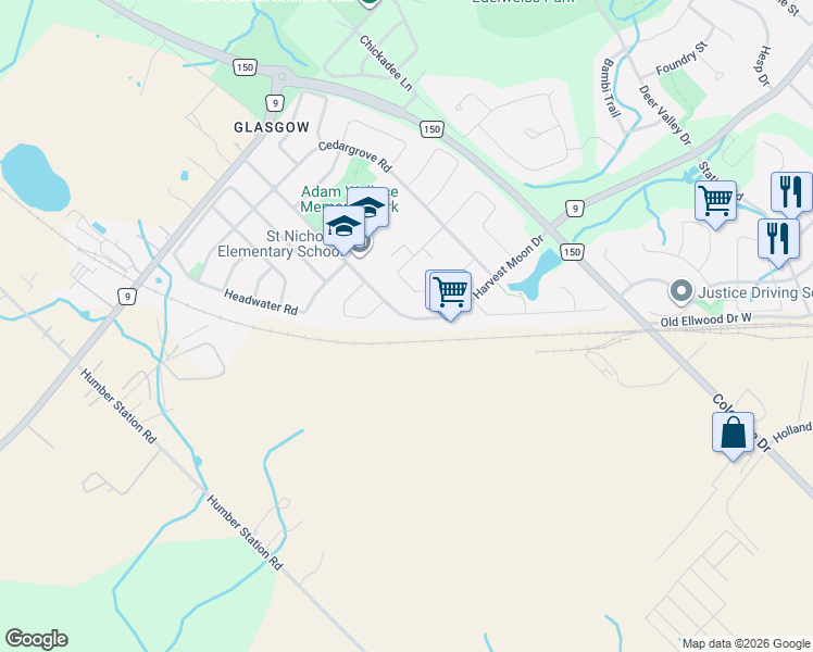 map of restaurants, bars, coffee shops, grocery stores, and more near 79 Harvest Moon Drive in Bolton