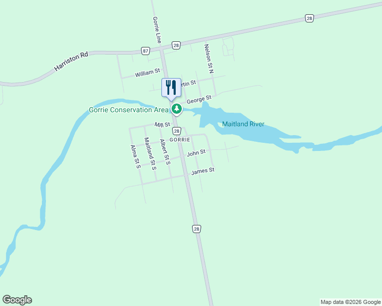 map of restaurants, bars, coffee shops, grocery stores, and more near 2055 John Street in Howick