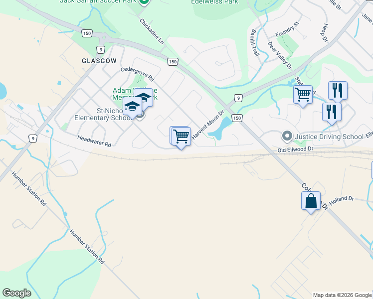 map of restaurants, bars, coffee shops, grocery stores, and more near 51 Harvest Moon Drive in Bolton