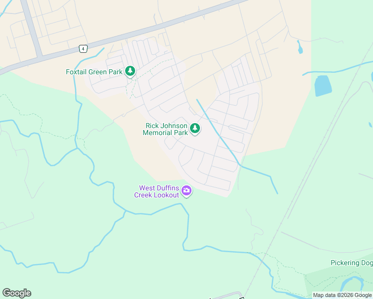 map of restaurants, bars, coffee shops, grocery stores, and more near 2634 Sapphire Drive in Pickering