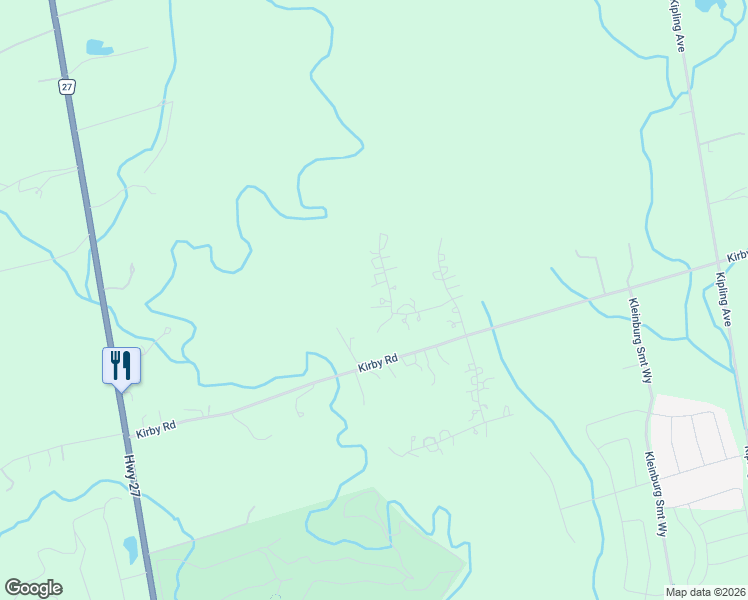 map of restaurants, bars, coffee shops, grocery stores, and more near 20 Orico Court in Vaughan