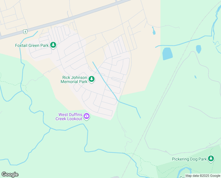 map of restaurants, bars, coffee shops, grocery stores, and more near in Pickering