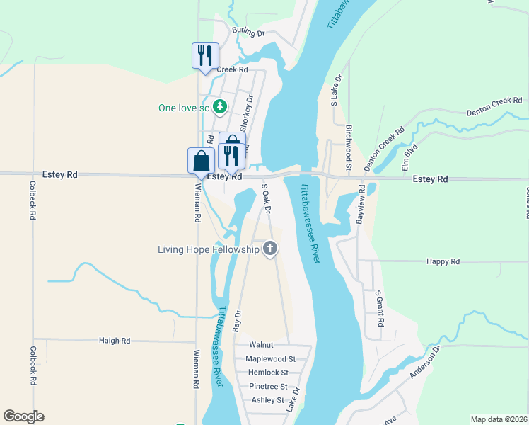 map of restaurants, bars, coffee shops, grocery stores, and more near 4024 Bay Avenue in Beaverton