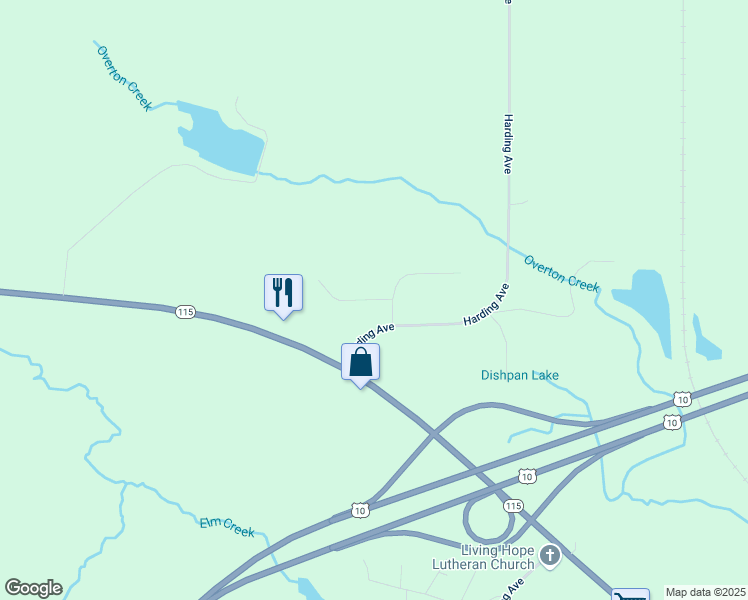 map of restaurants, bars, coffee shops, grocery stores, and more near Juniper Drive in Farwell