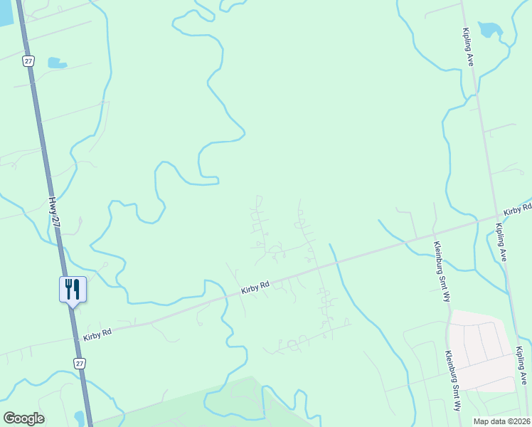 map of restaurants, bars, coffee shops, grocery stores, and more near 59 Orico Court in Vaughan