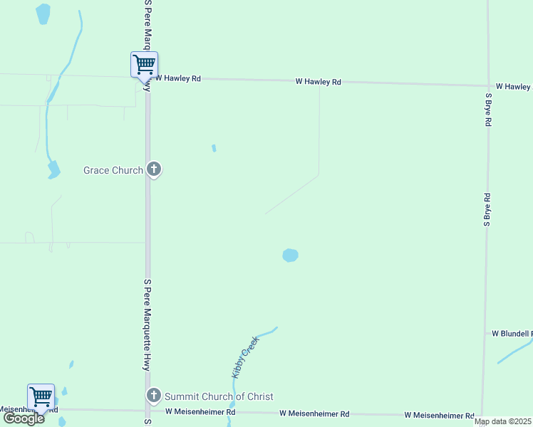 map of restaurants, bars, coffee shops, grocery stores, and more near 4799 South Benedict Road in Ludington