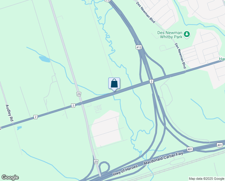map of restaurants, bars, coffee shops, grocery stores, and more near 120 Halls Road North in Whitby