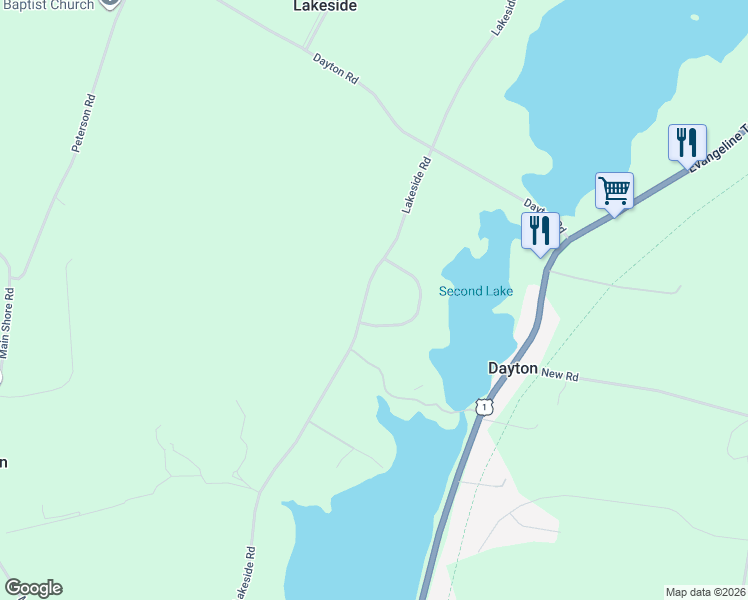 map of restaurants, bars, coffee shops, grocery stores, and more near 669 Lakeside Road in Yarmouth