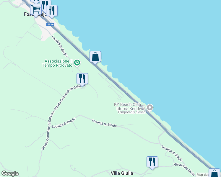 map of restaurants, bars, coffee shops, grocery stores, and more near 67 Località San Biagio in Provincia di Pesaro e Urbino