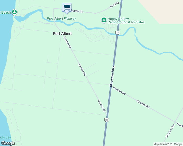 map of restaurants, bars, coffee shops, grocery stores, and more near 7 Anne Street in Goderich
