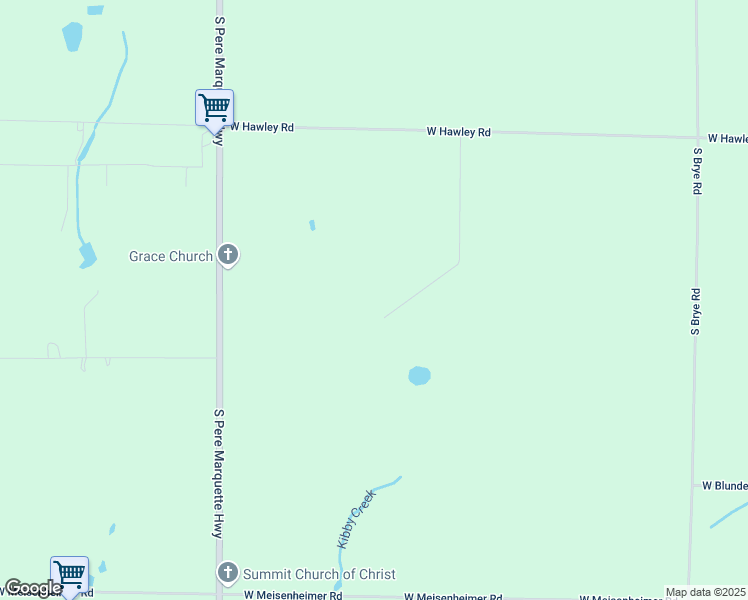 map of restaurants, bars, coffee shops, grocery stores, and more near 4799 South Benedict Road in Ludington