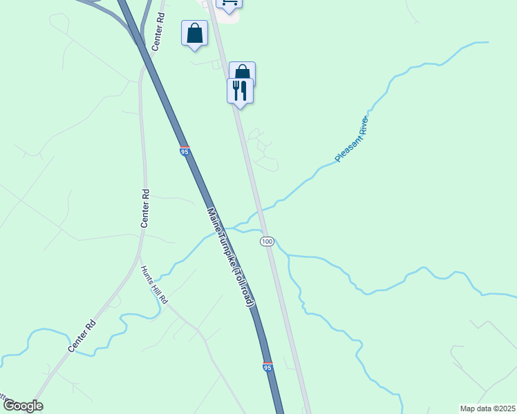 map of restaurants, bars, coffee shops, grocery stores, and more near 84 Portland Road in Gray