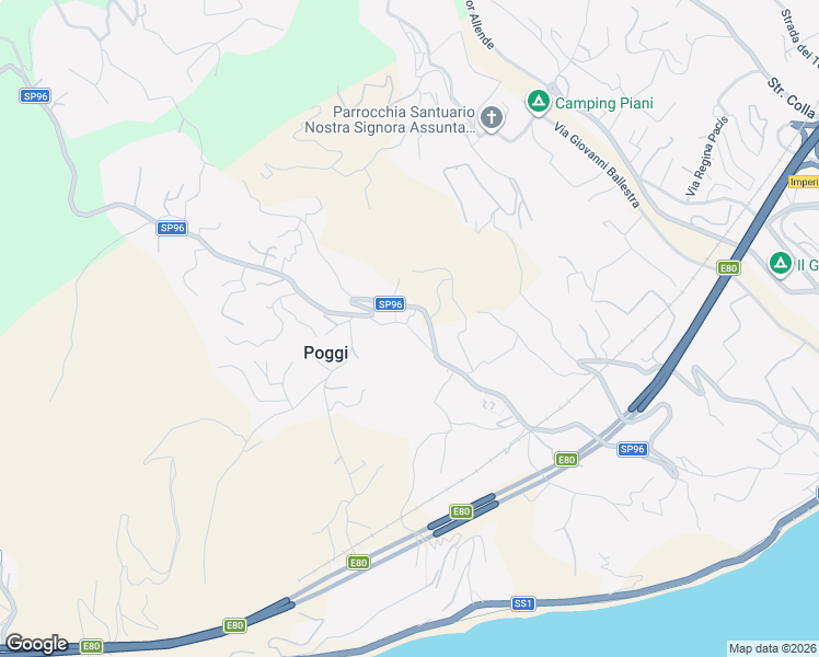 map of restaurants, bars, coffee shops, grocery stores, and more near in Poggi