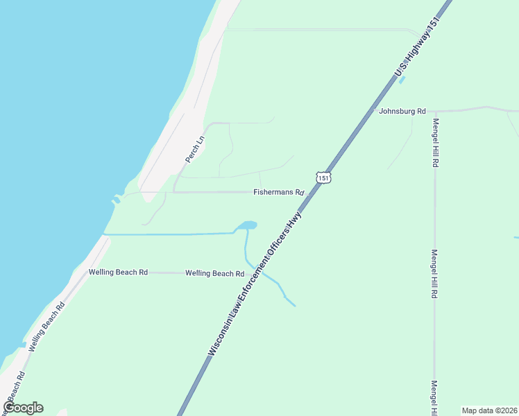 map of restaurants, bars, coffee shops, grocery stores, and more near W3906 Fishermans Road in Fond du Lac