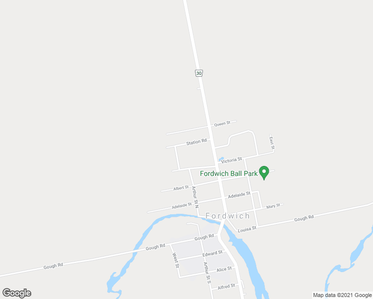 map of restaurants, bars, coffee shops, grocery stores, and more near 3032 Station Road in Fordwich