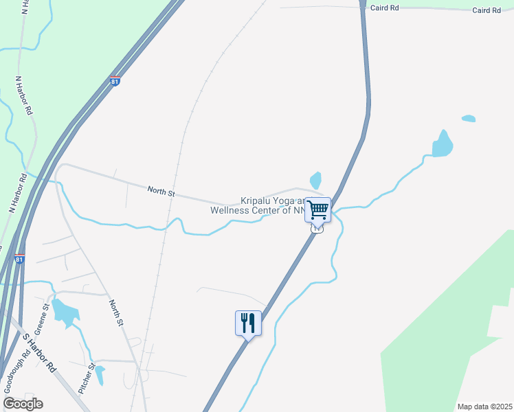 map of restaurants, bars, coffee shops, grocery stores, and more near 14772 North Street in Adams Center