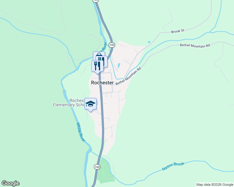 map of restaurants, bars, coffee shops, grocery stores, and more near 110 Park Street in Rochester