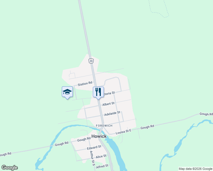 map of restaurants, bars, coffee shops, grocery stores, and more near 3008 Brookhaven Drive in Howick