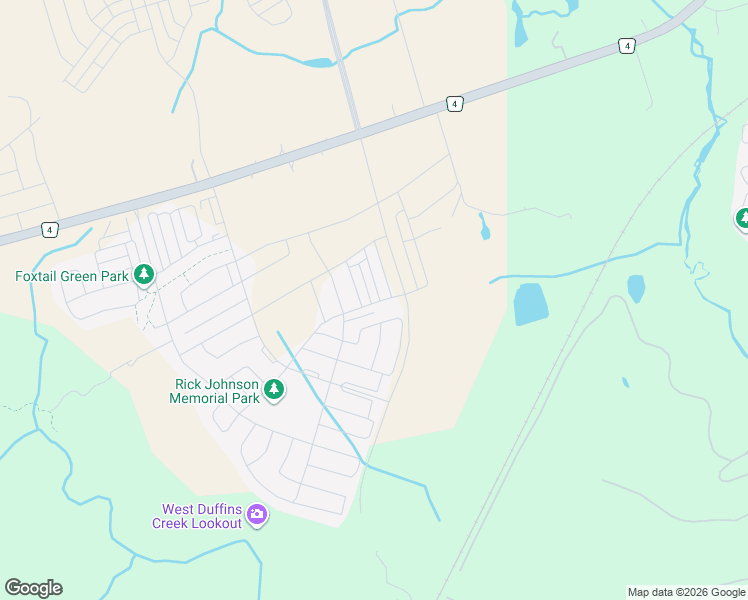 map of restaurants, bars, coffee shops, grocery stores, and more near 2602 Apricot Lane in Pickering