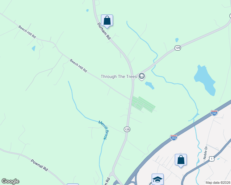 map of restaurants, bars, coffee shops, grocery stores, and more near 87 Beech Hill Road in Freeport