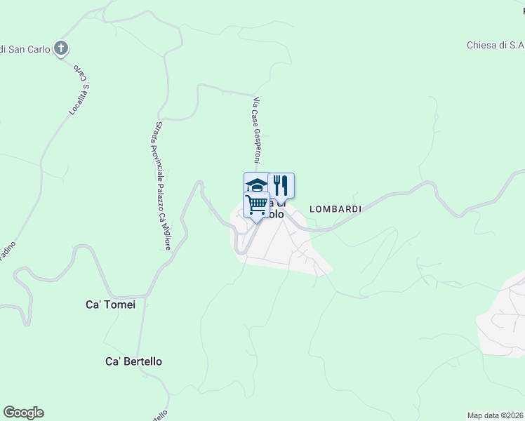 map of restaurants, bars, coffee shops, grocery stores, and more near 150 Strada Provinciale Montefeltresca in Serra di Maiolo