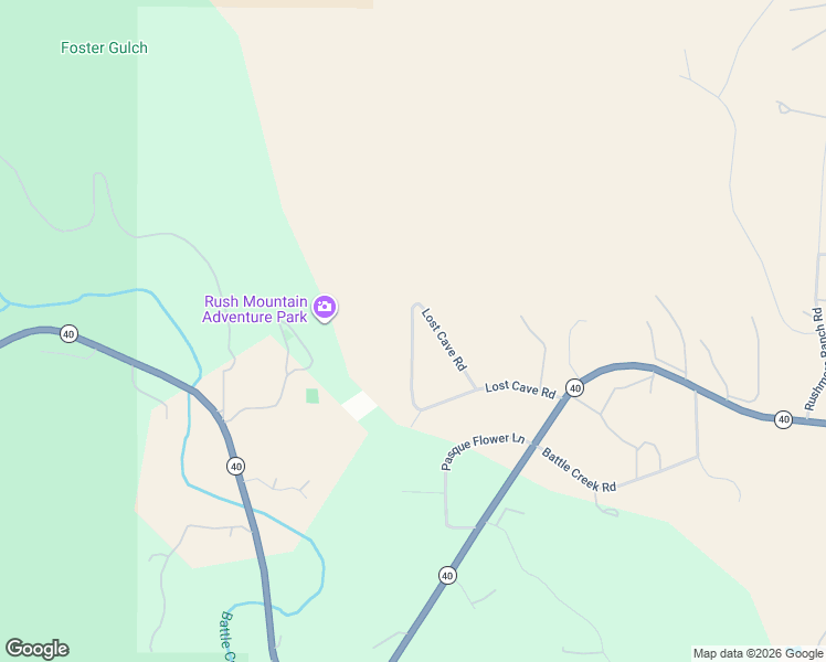 map of restaurants, bars, coffee shops, grocery stores, and more near 13634 Lost Cave Road in Keystone