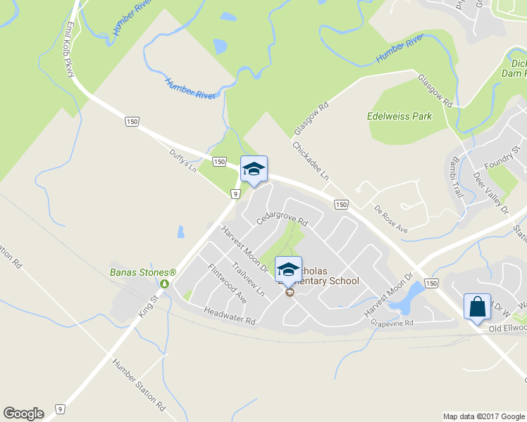 map of restaurants, bars, coffee shops, grocery stores, and more near 3 Humbershed Crescent in Bolton