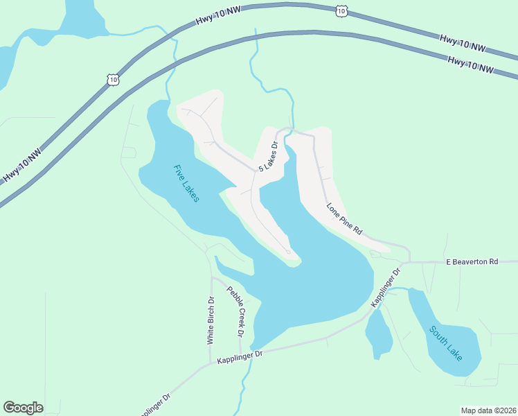 map of restaurants, bars, coffee shops, grocery stores, and more near 7841 Peninsula Drive in Farwell