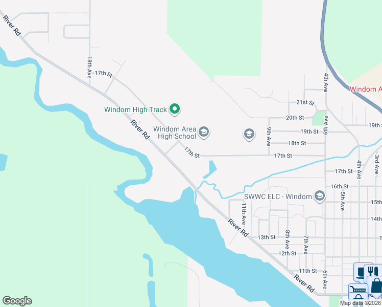 map of restaurants, bars, coffee shops, grocery stores, and more near 1475 17th Street in Windom
