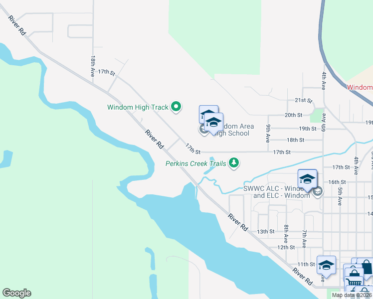 map of restaurants, bars, coffee shops, grocery stores, and more near 1475 17th Street in Windom