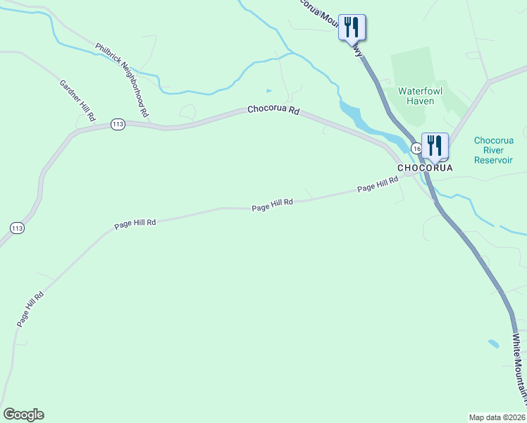map of restaurants, bars, coffee shops, grocery stores, and more near 952 Page Hill Road in Tamworth