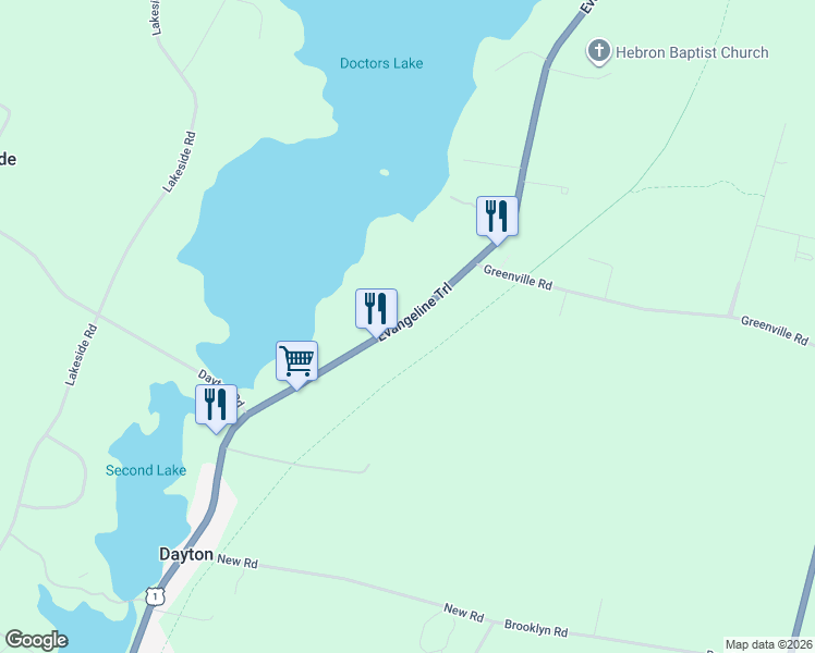 map of restaurants, bars, coffee shops, grocery stores, and more near in Dayton