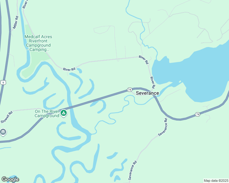 map of restaurants, bars, coffee shops, grocery stores, and more near 195 New York 74 in Schroon Lake