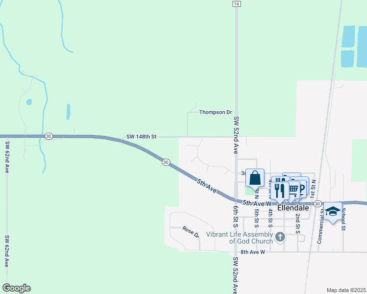 map of restaurants, bars, coffee shops, grocery stores, and more near 903 Calverly Court in Ellendale