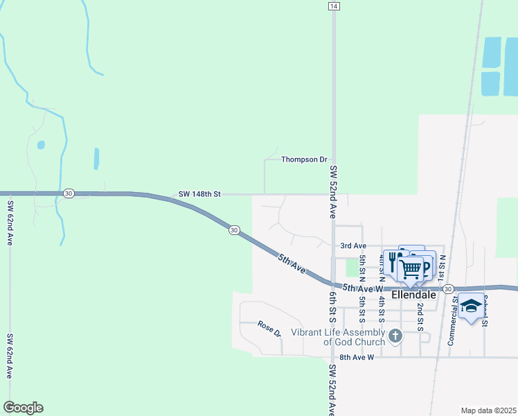 map of restaurants, bars, coffee shops, grocery stores, and more near 903 Calverly Court in Ellendale