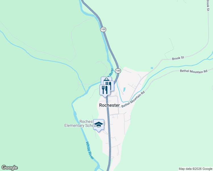 map of restaurants, bars, coffee shops, grocery stores, and more near 73 Peavine Drive in Rochester