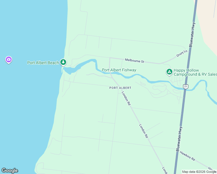 map of restaurants, bars, coffee shops, grocery stores, and more near 49 Russell Street in Goderich