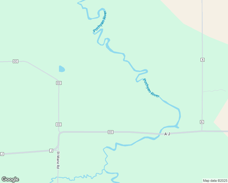 map of restaurants, bars, coffee shops, grocery stores, and more near County Road J in Green Lake