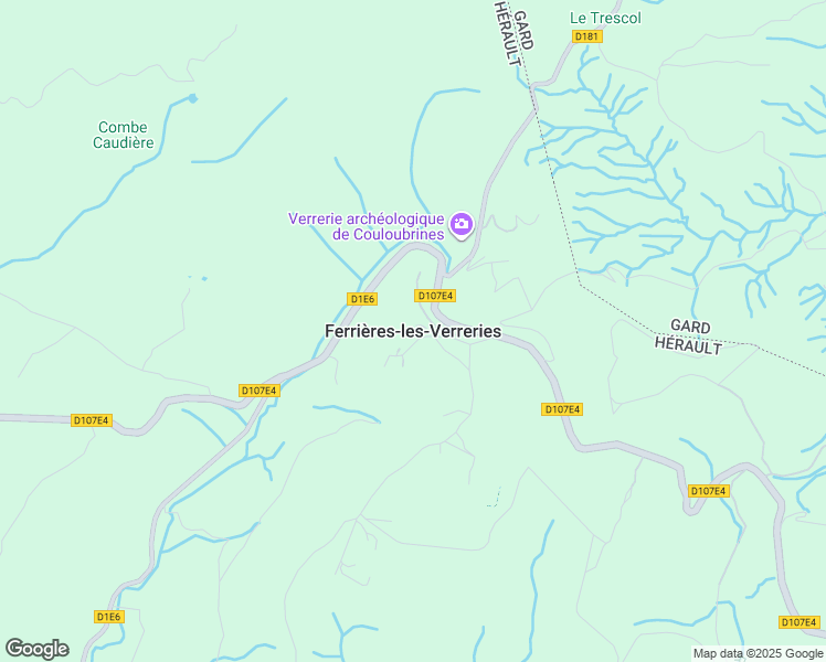 map of restaurants, bars, coffee shops, grocery stores, and more near in Ferrières-les-Verreries