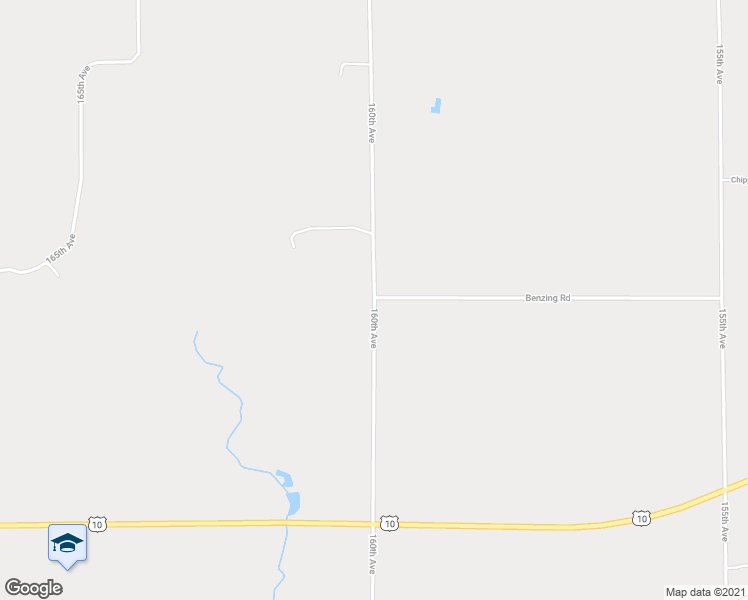 map of restaurants, bars, coffee shops, grocery stores, and more near 4499 160th Avenue in Hersey