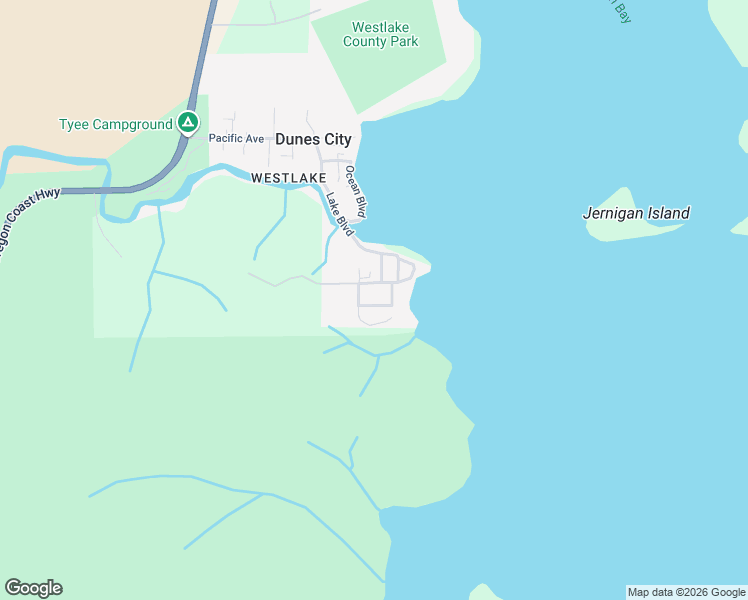map of restaurants, bars, coffee shops, grocery stores, and more near 4817 Laguna Avenue in Dunes City